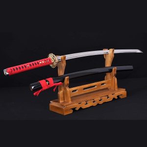 Hand-Forged Japanese Dragon Katana Sword with Damascus Steel Full Tang Blade