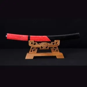 Premium Japanese Samurai Tanto Sword with Hazuya Polished Blade, Ray Skin Handle, and Saya