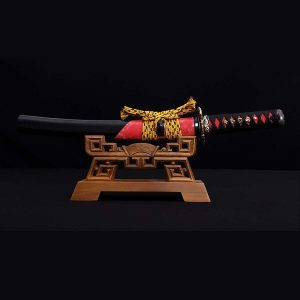Traditional Handcrafted Japanese Samurai Tanto Sword with Top-Quality Kobuse Blade, Ray Skin Handle, and Saya