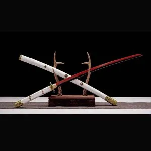 How to sharpen a katana sword 12 Upgraded One Piece Swords for Cosplay Sky Feather Chop with Black and Red Blade
