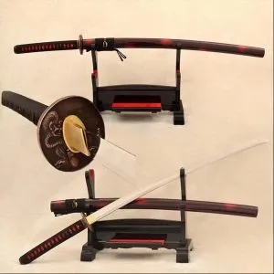 Hand-Forged Full Tang Samurai Katana with 9260 Spring Steel Blade and Monster Alloy Tsuba