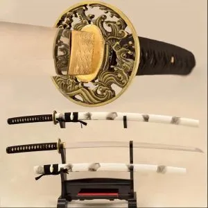 For Sale 9260 Spring Steel Full Tang Japanese Samurai KATANA Sword No-Hi Blade