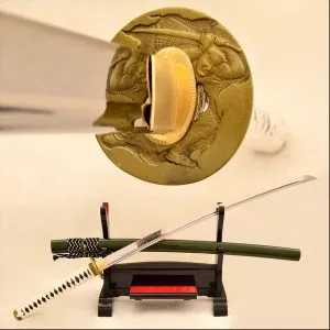 Real Samurai KATANA: 1095 High Carbon Steel Blade with Leather Tsuka-Ito for Sale