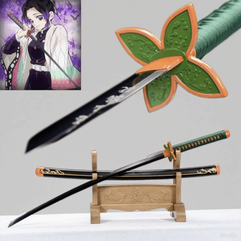 Handcrafted Shinobu Kocho's Katana: A Demon Slayer Swords with T10 Steel Full Tang Blade 2 absword634 0620.1