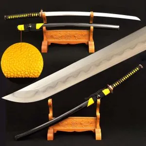 High Quality Katanas Swords β Hand-Forged Clay-Tempered Damascus Steel with Genuine Rayskin Scabbard