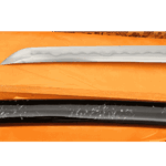 Damascus folded steel katana blade with genuine hamon clay tempered finish