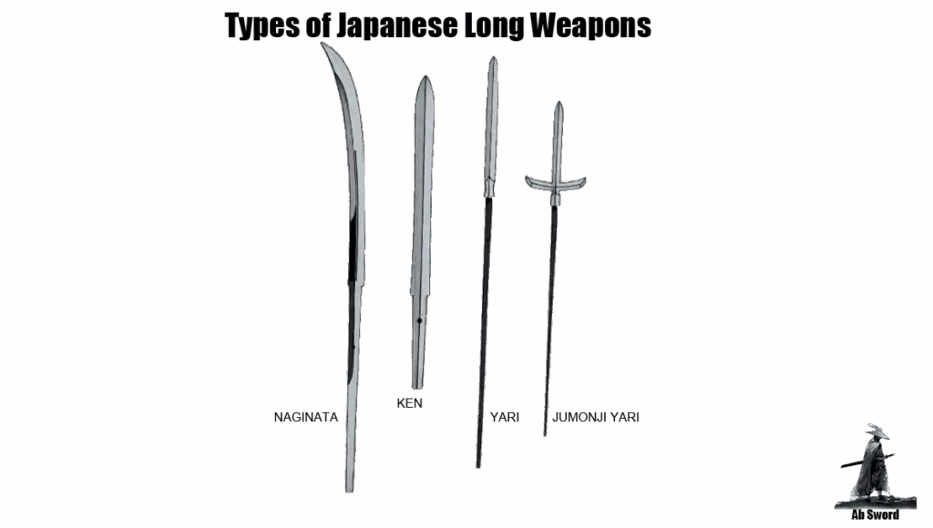 Types of Japanese Long Weapons: Naginata, Ken, Yari, and Jumonji Yari 2 Types of Japanese Long Weapons