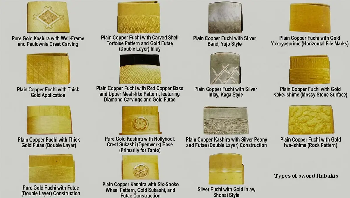 Japanese Sword Fittings: The Habaki 6 15 types of sword Hbakis